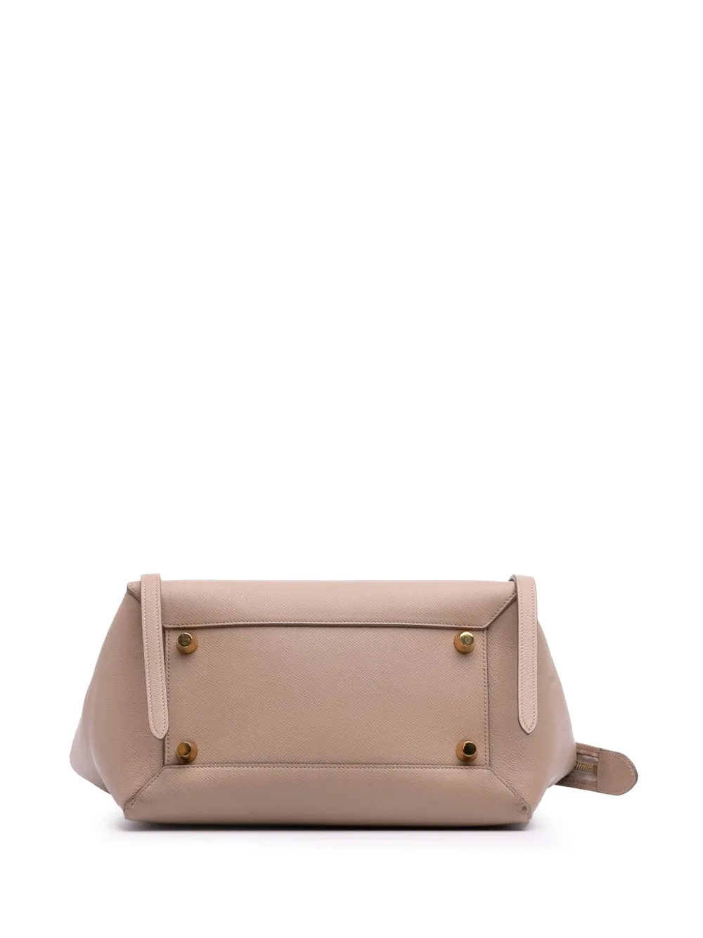 Pre-owned Celine 2017 Mini Grained Calfskin Belt Bag Satchel In Brown