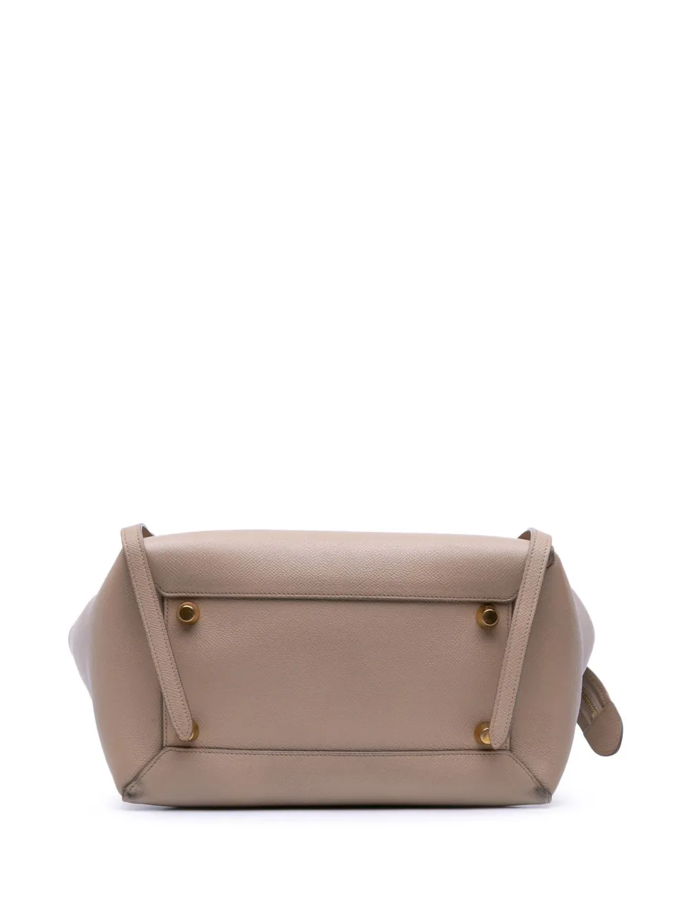 Pre-owned Celine 2017 Mini Grained Calfskin Belt Bag Satchel In Brown