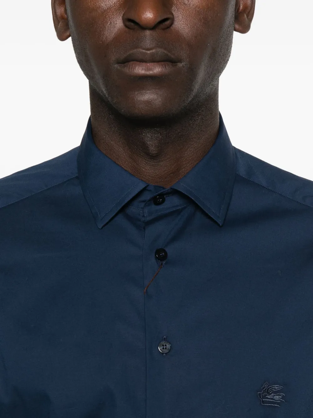 Etro Relaxed Button-down Collar Long Sleeve Shirt In Blue
