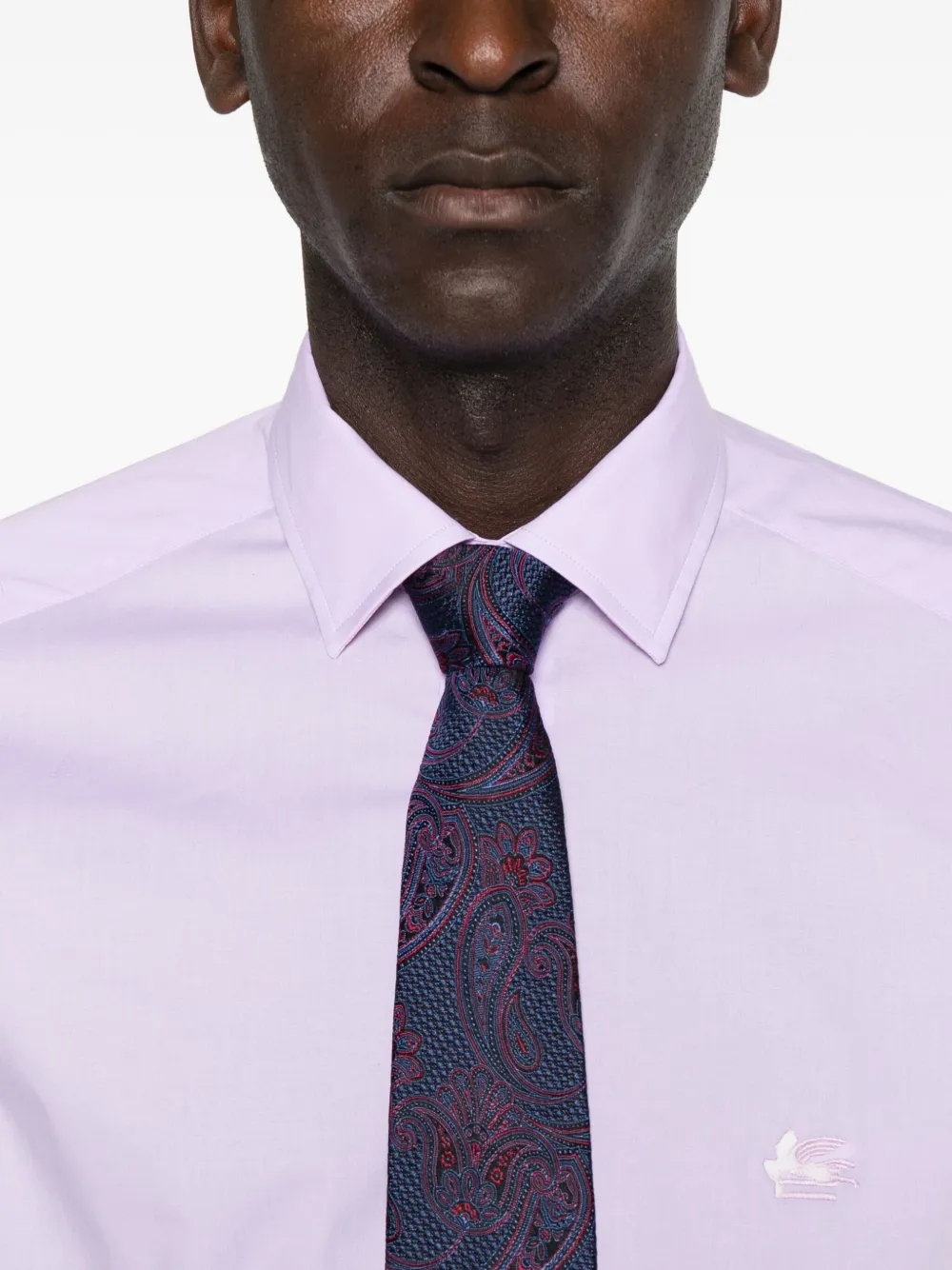 ETRO Overhemd met borduurwerk Paars