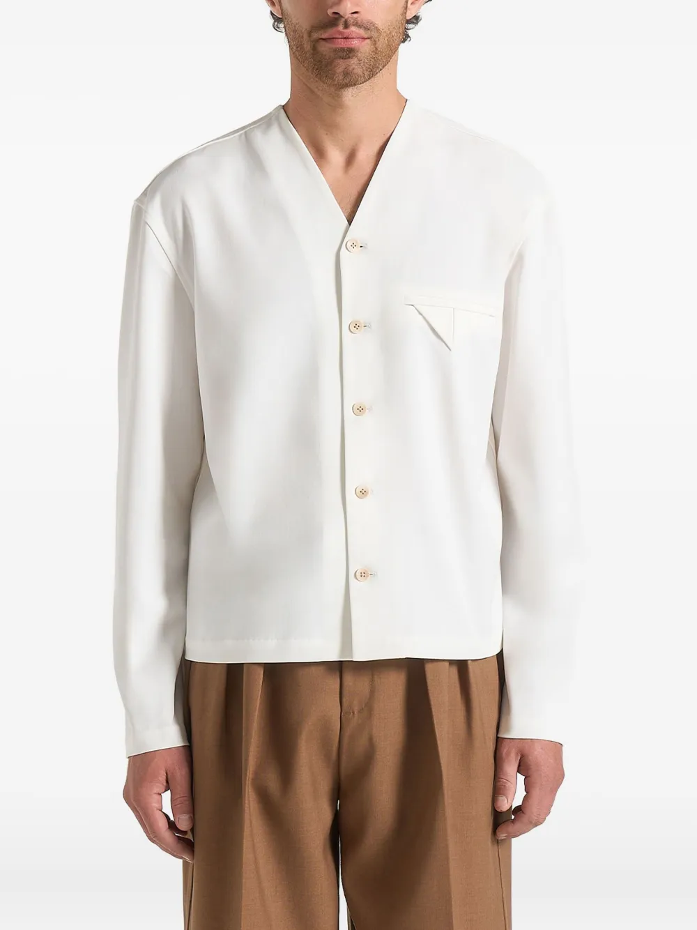 Manière De Voir V-neck Shirt In White
