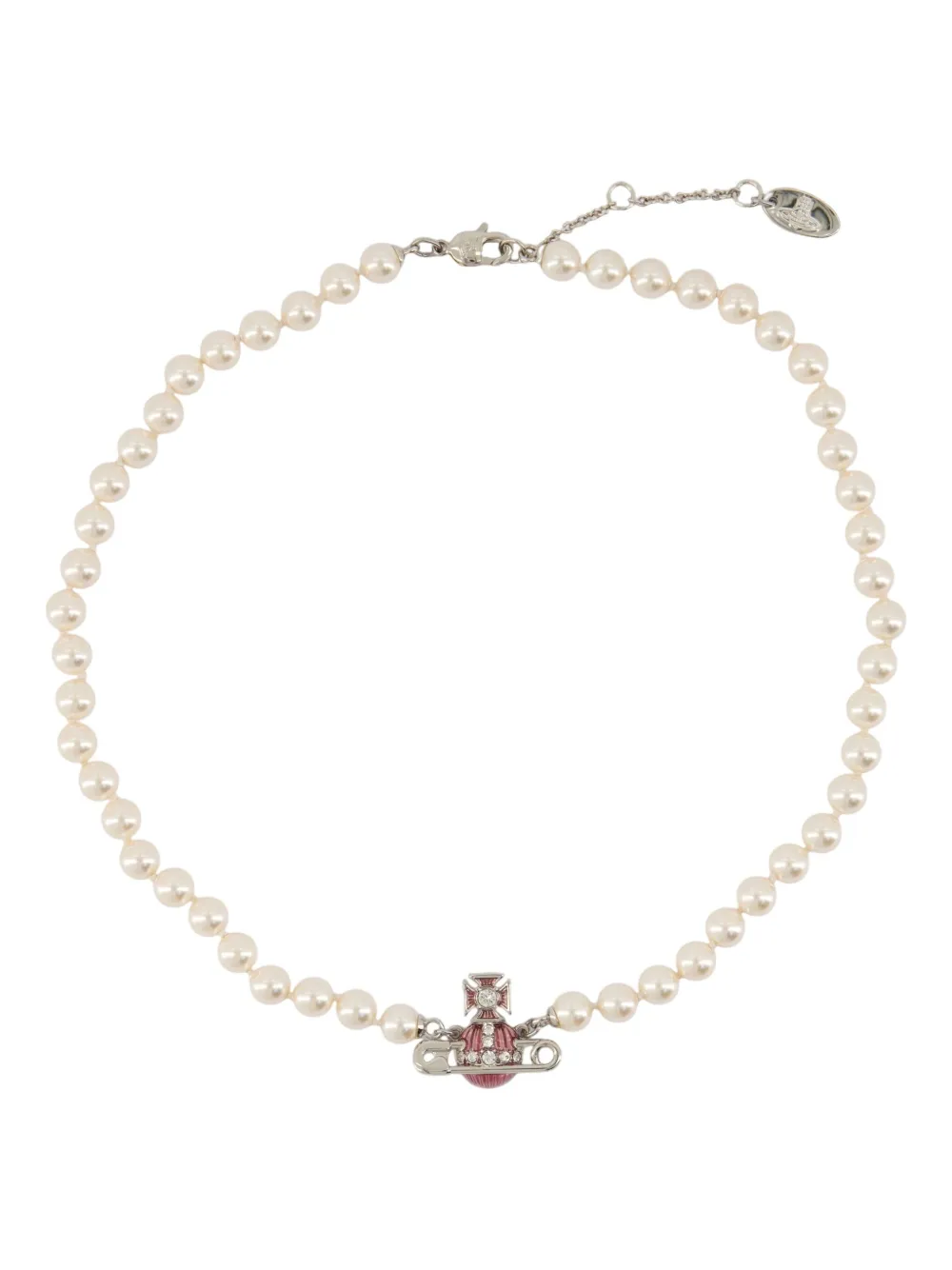 Vivienne Westwood Kitty Pearl orb necklace | Silver | Image 1
