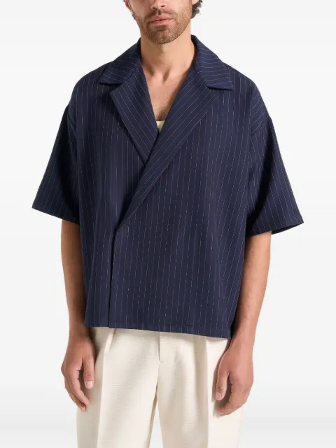Manière De Voir Abel boxy pinstripe double-breasted shirt