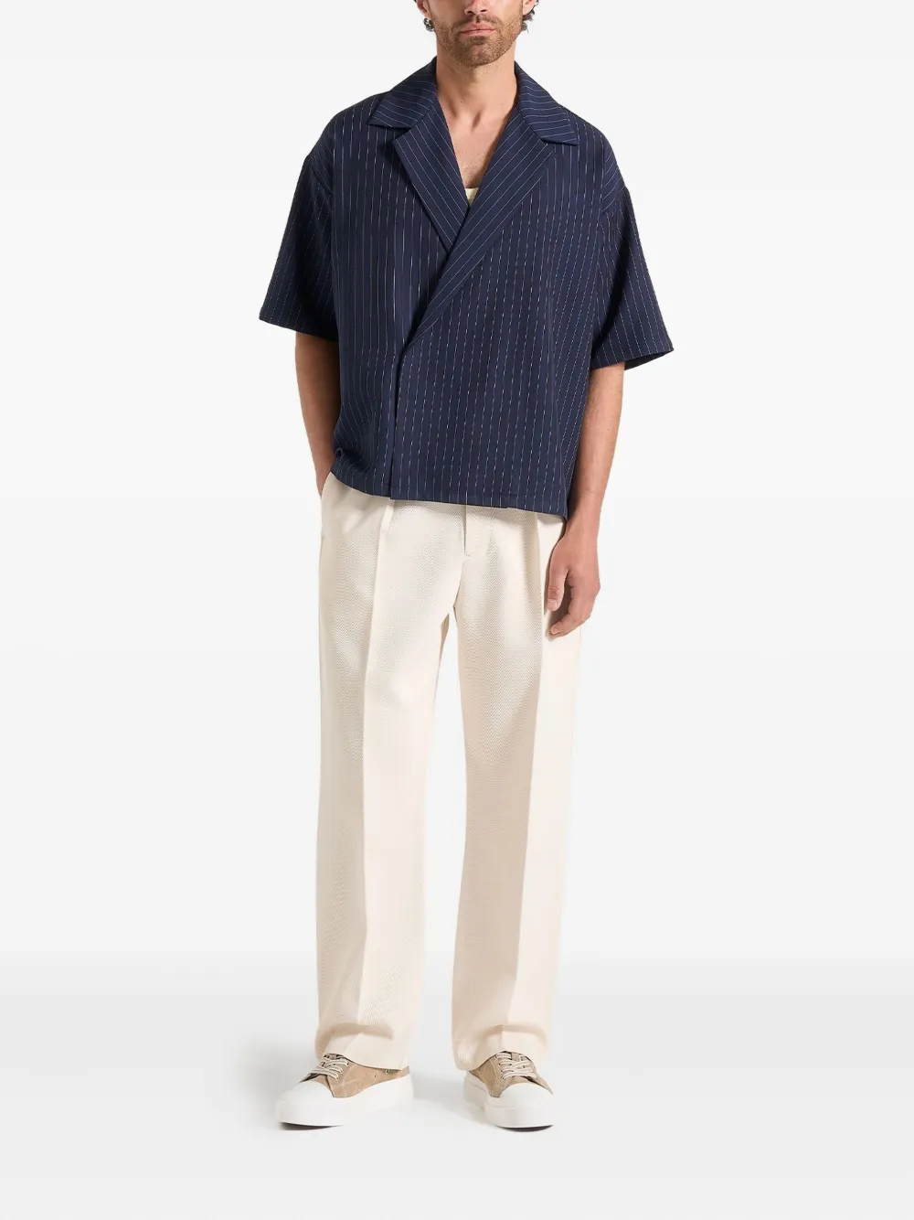 Manière De Voir Gestreept overhemd - Blauw