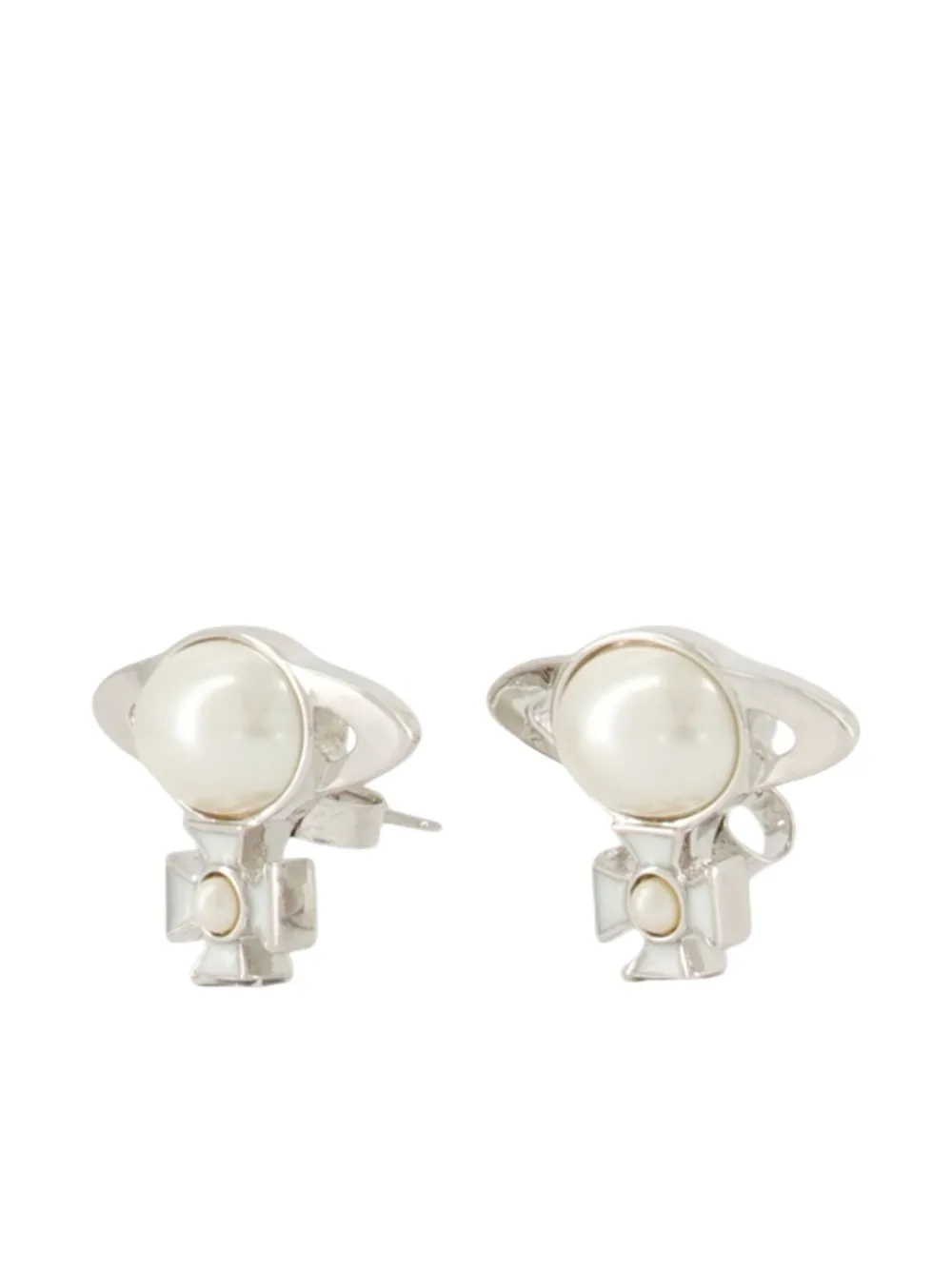 Vivienne Westwood Gaby Orb pearl earrings | Silver | Image 1