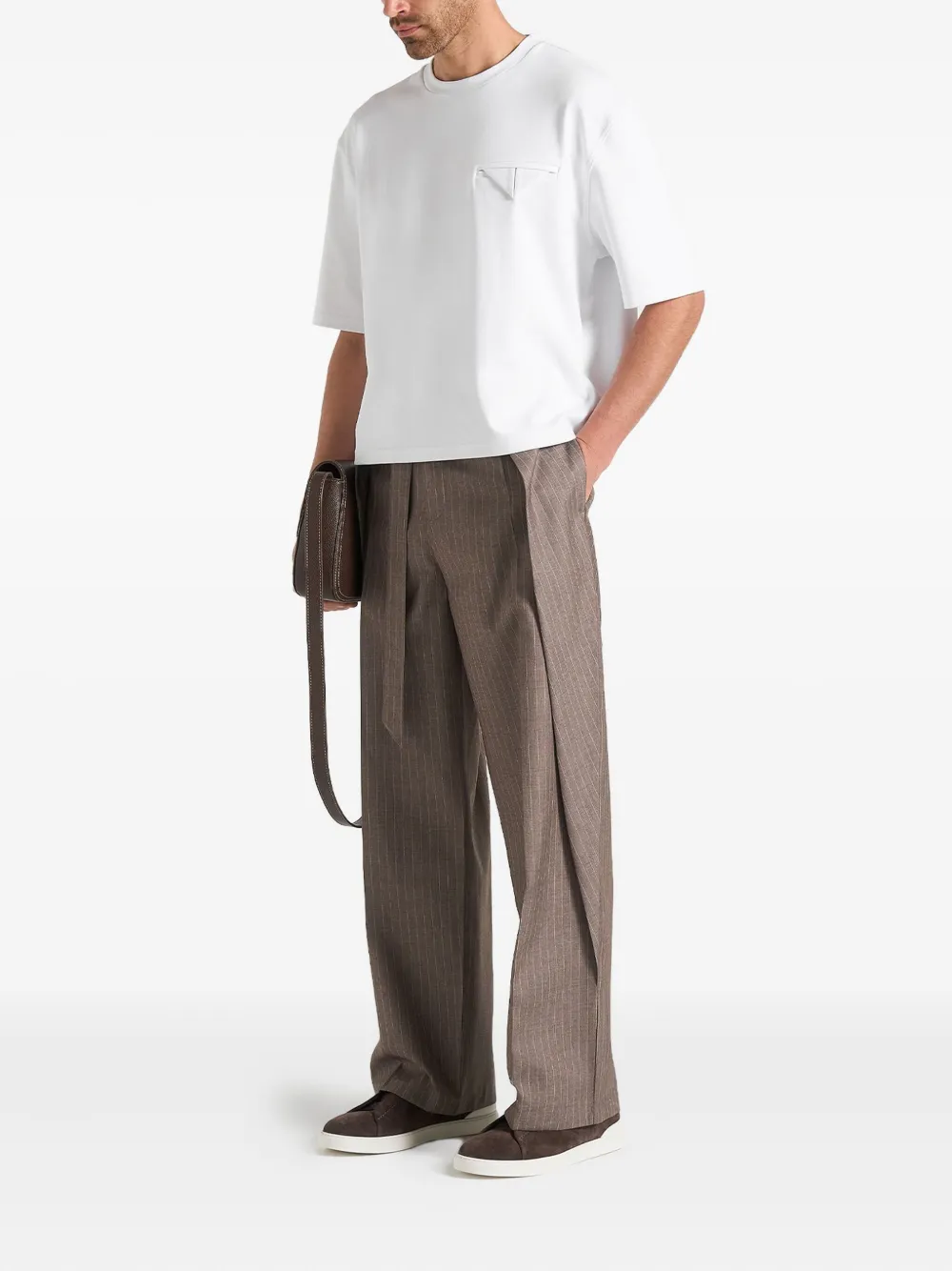 Manière De Voir Gestreepte broek Bruin