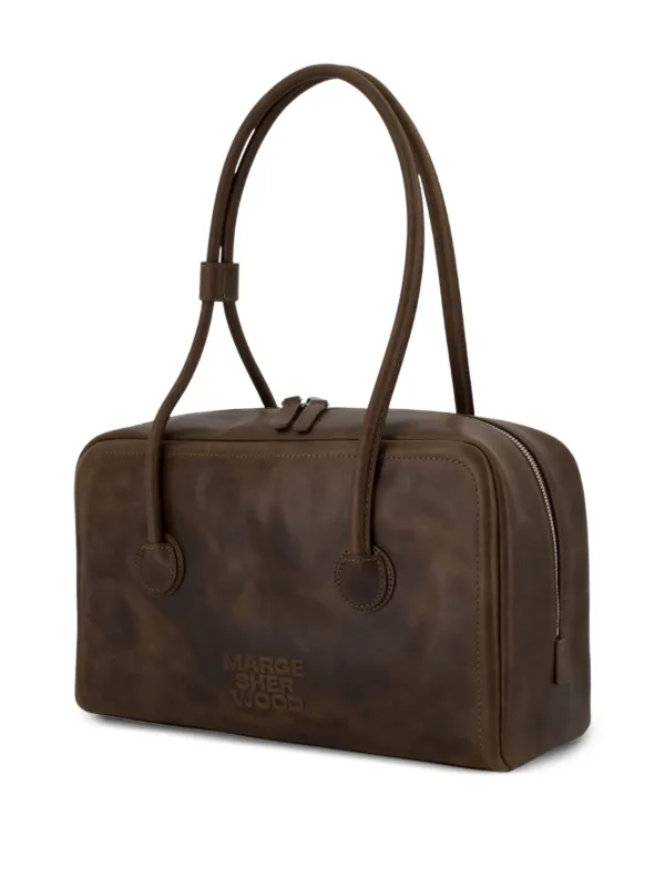 Marge Sherwood Boston top-handle Calfskin Shoulder Bag | Brown