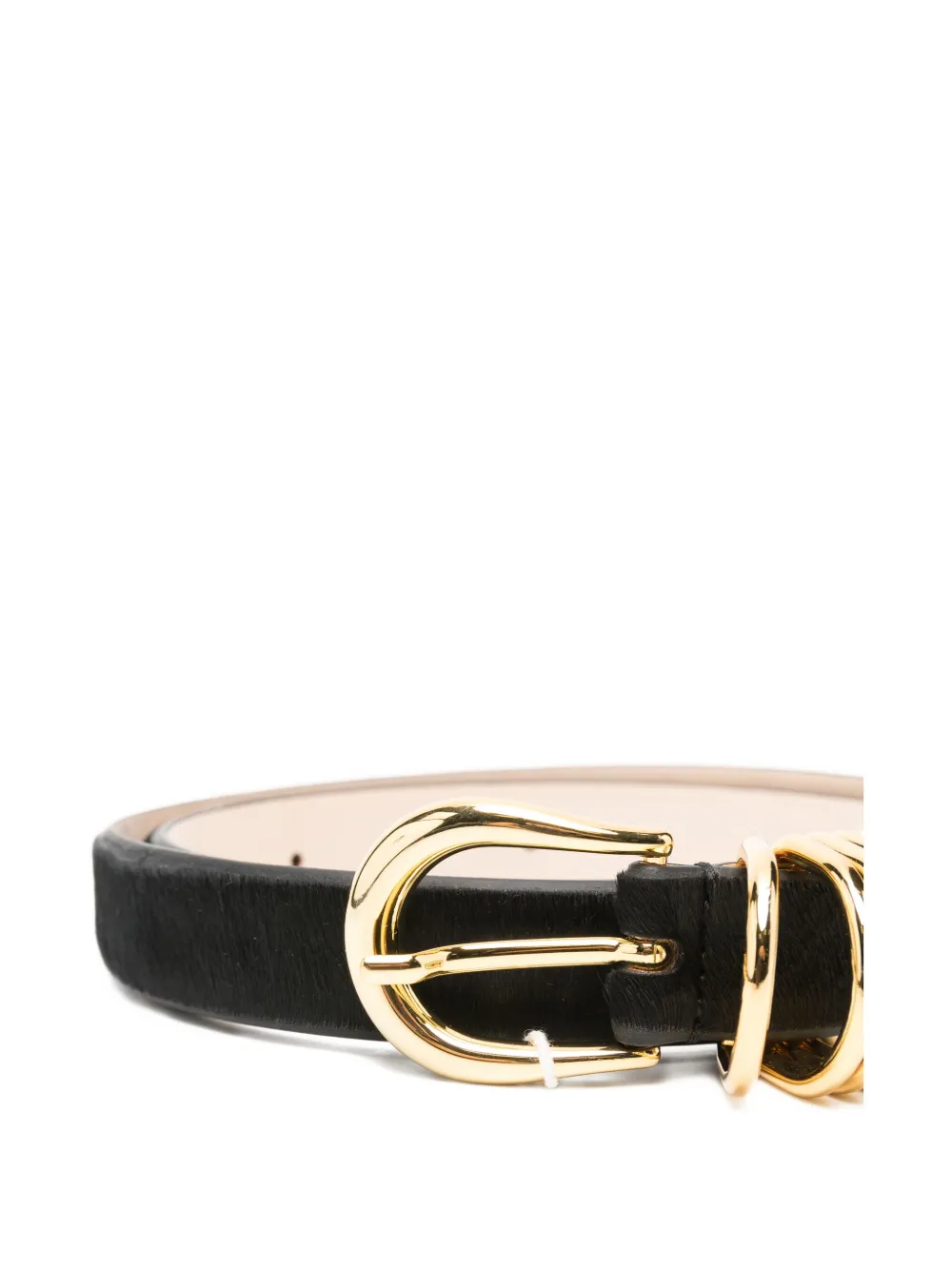 Déhanche Hollyhock ring buckle belt - Zwart