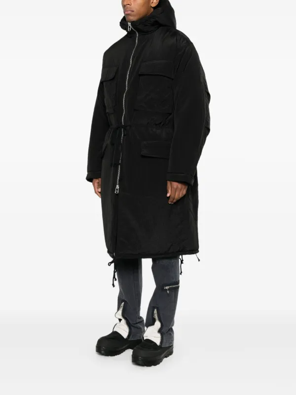 OAMC フーデッド パデッドコート | ブラック | FARFETCH JP