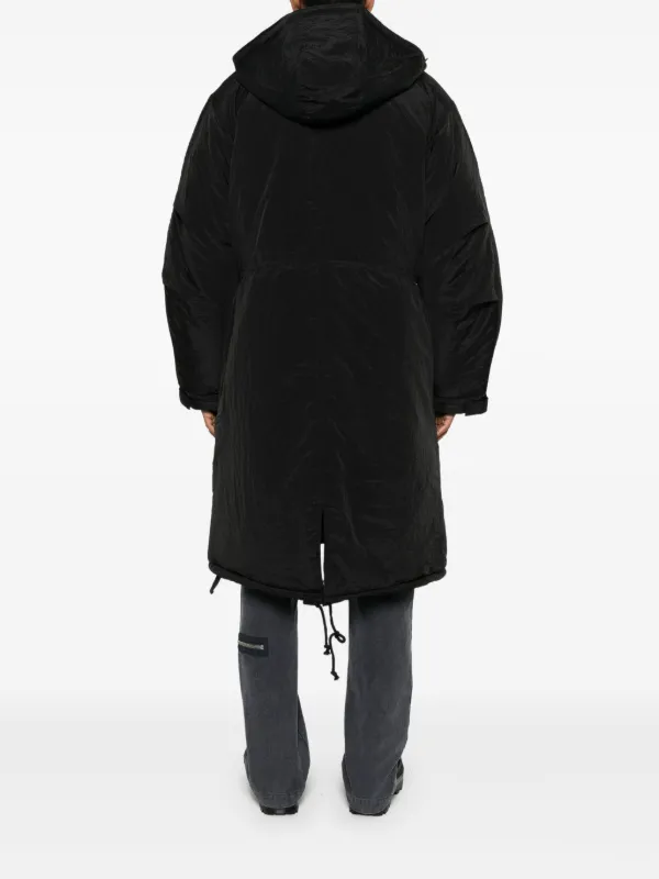 OAMC フーデッド パデッドコート | ブラック | FARFETCH JP