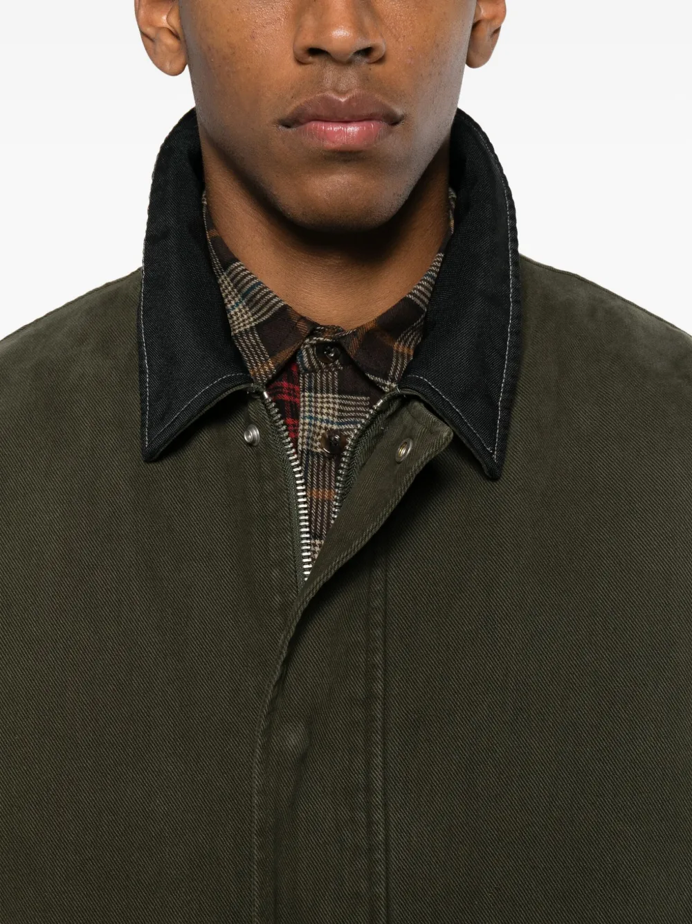 OAMC Jas met contrasterende kraag Groen