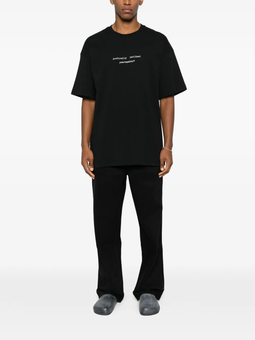 OAMC T-shirt met ronde hals Zwart