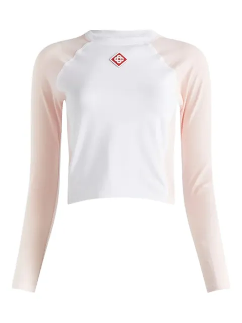 Casablanca logo-patch raglan-sleeve top