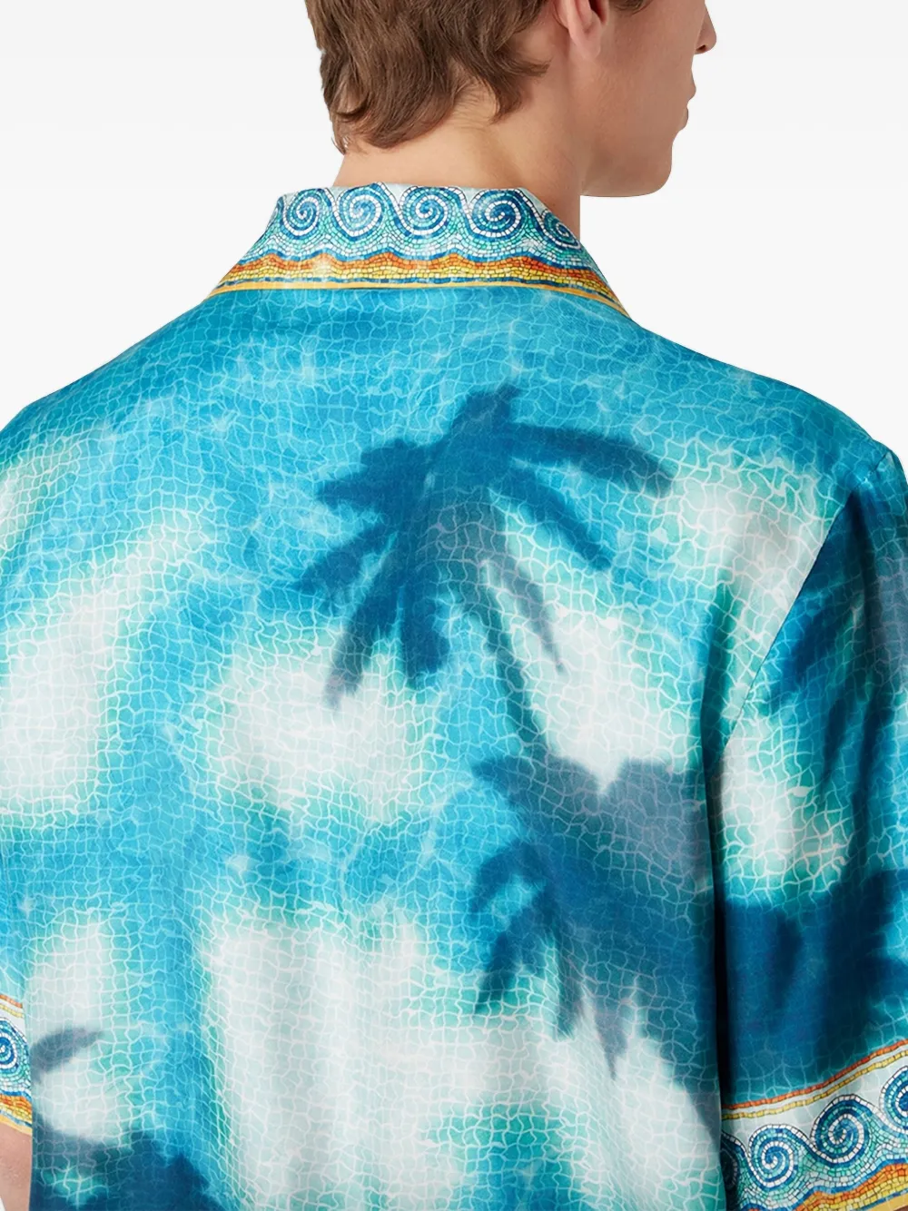 Casablanca Beach Club zonneklep met monogram-patroon Groen