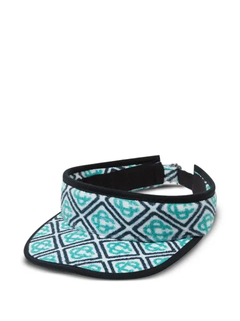 Casablanca Beach Club monogram-pattern visor