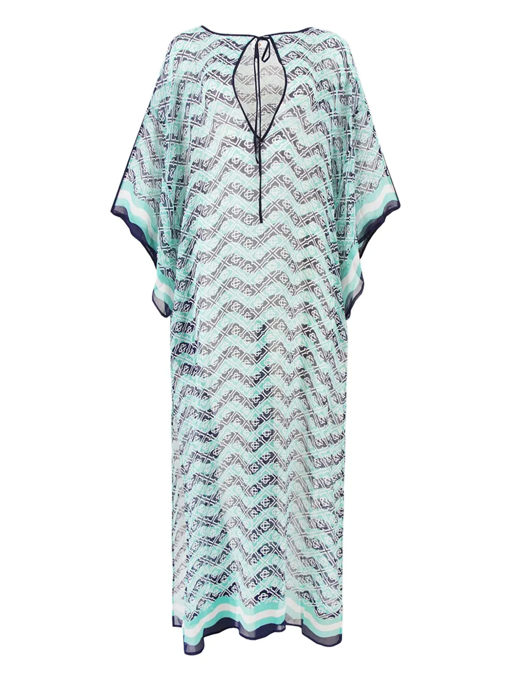 Casablanca Monogram print beach kaftan | Green | Image 1