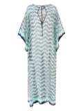 Casablanca Monogram print beach kaftan - Green