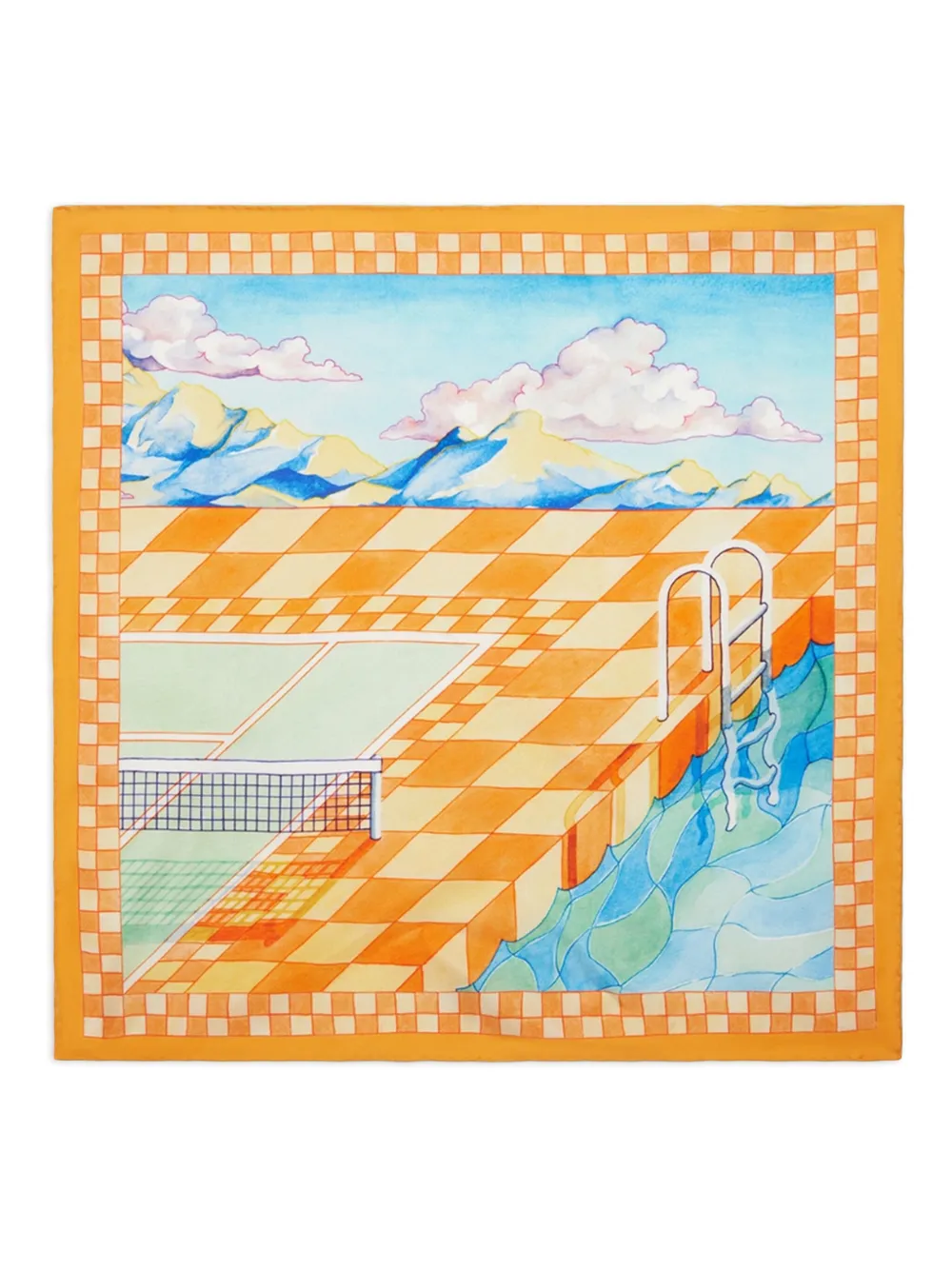 Casablanca Surreal Pool scarf | Multicolour | Image 1