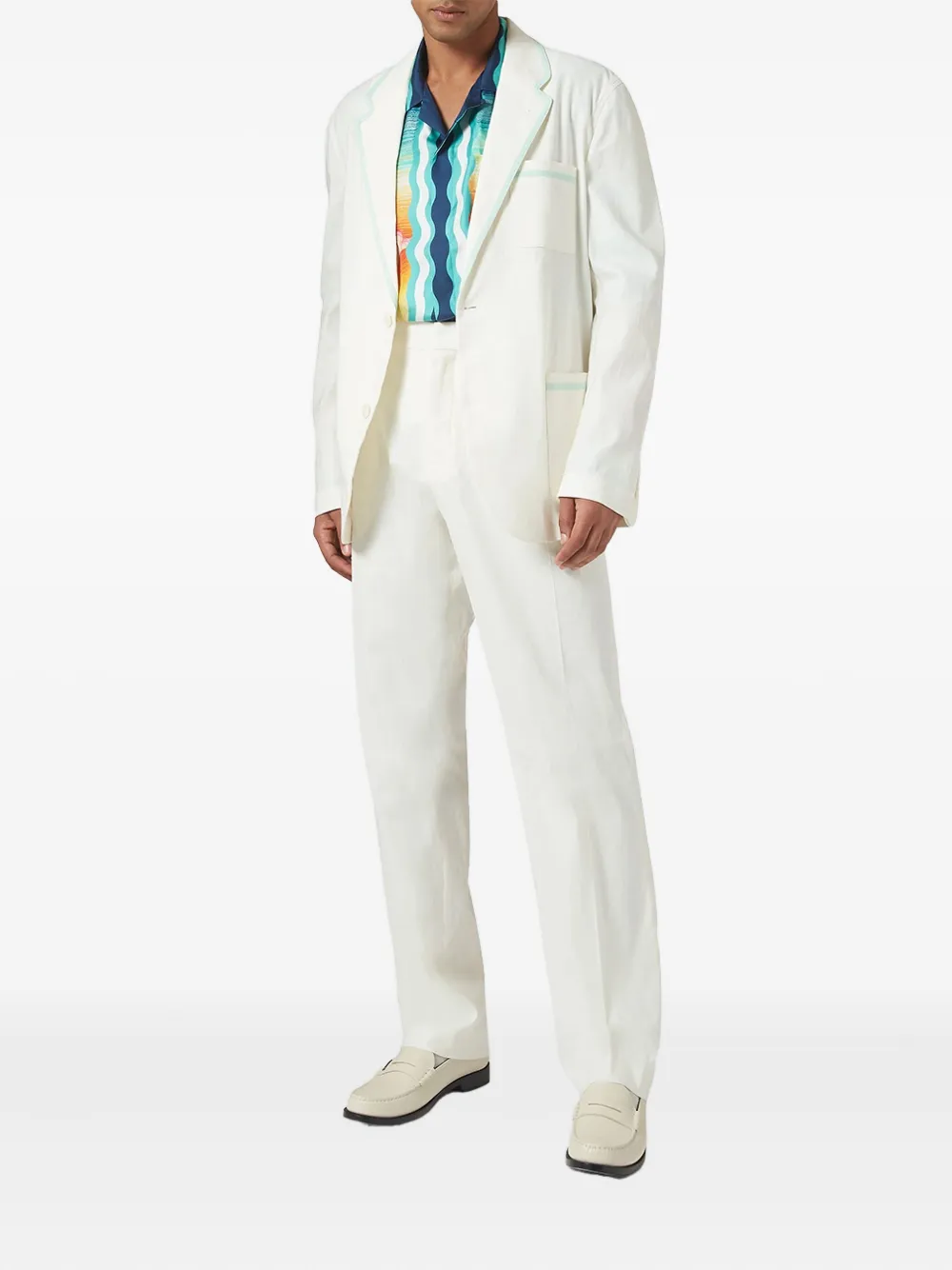 Casablanca pleated pocketed tailored trousers - Wit