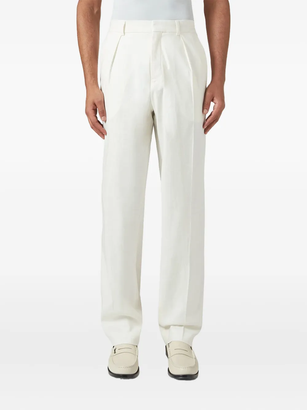 Casablanca pleated pocketed tailored trousers | White | Image 1