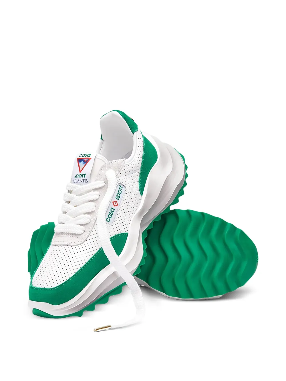 Casablanca Sneakers met geperforeerd vlak en logopatch Wit