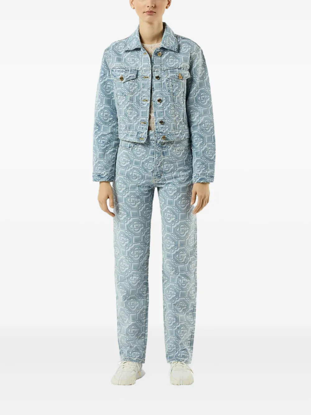 Casablanca monogram-pattern denim jacket | Denim Jackets | Image 2