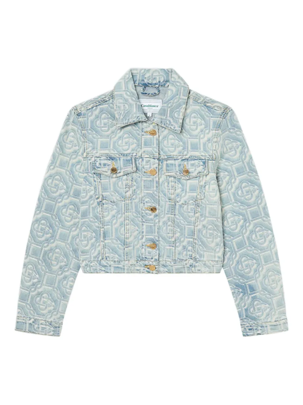 Casablanca monogram-pattern denim jacket | Blue | Image 1
