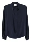 Forte Forte tassel-detailed high-neck blouse - Blue