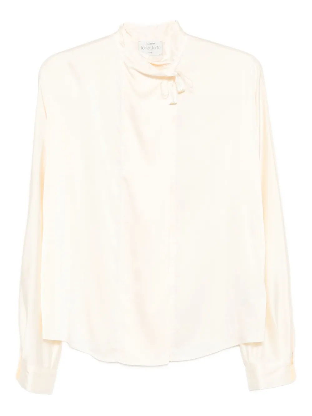 Forte Blouse met hoge hals Beige