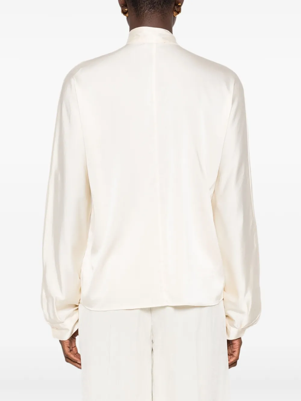 Forte Blouse met hoge hals Beige