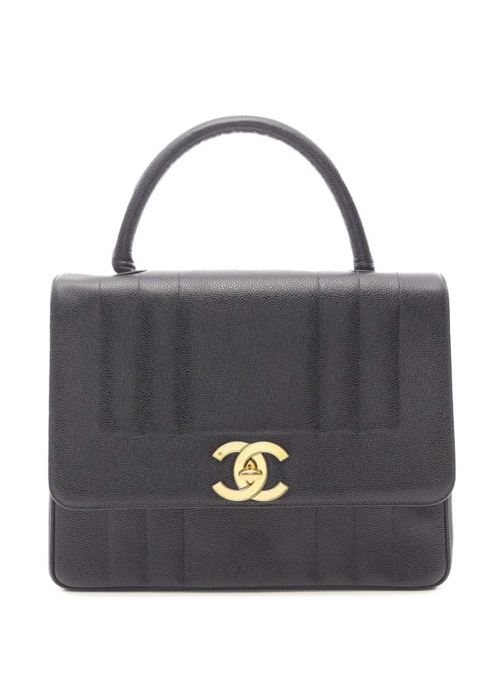 CHANEL Pre-Owned 1994-1996 Caviar Mademoiselle Kelly Top Handle Bag CHANEL Pre-Owned 1994-1996 Caviar Mademoiselle Kelly Top Handle Bag
