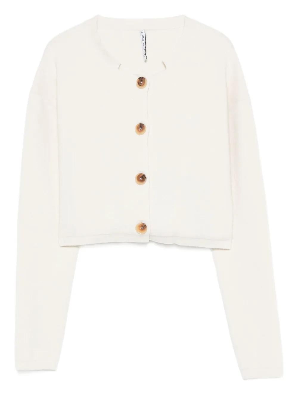 Hallie button-front cropped cardigan
