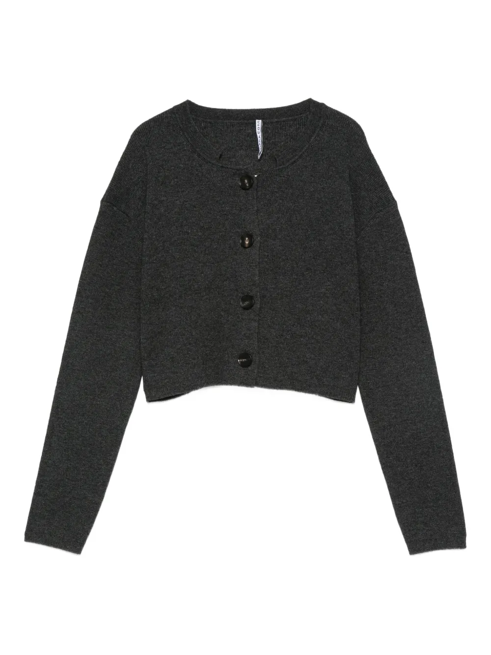 Hallie button-front cropped cardigan