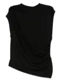 Liviana Conti Ophelia asymmetric-draped wool tank top - Black