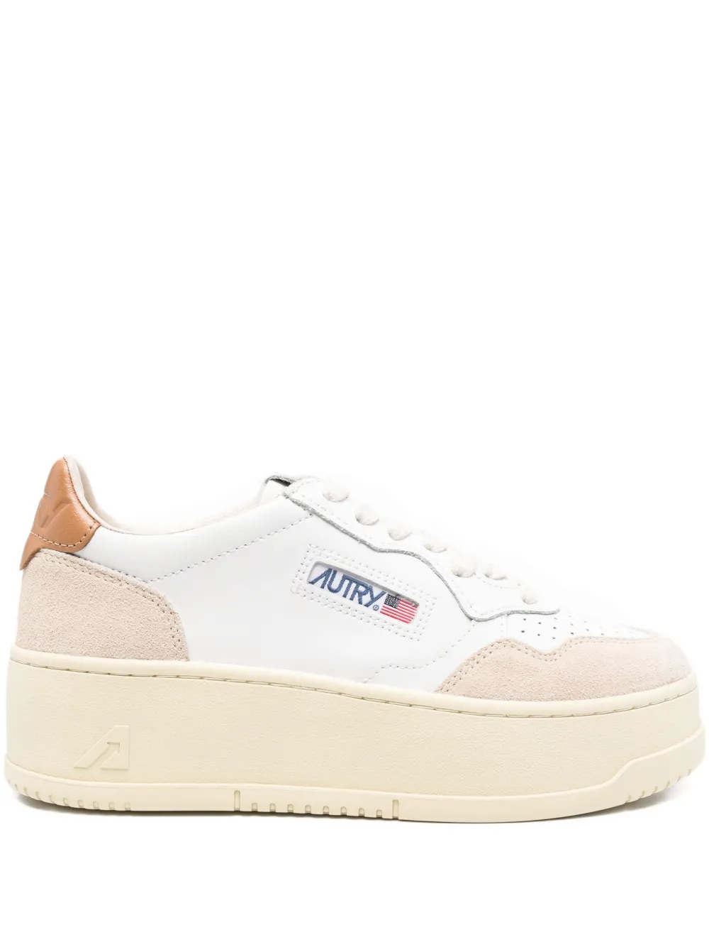 Autry Medalist platform leather sneakers White