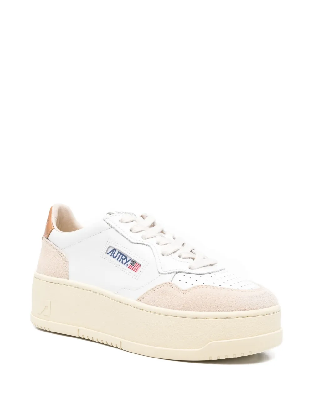 Autry Medalist platform leather sneakers - Wit