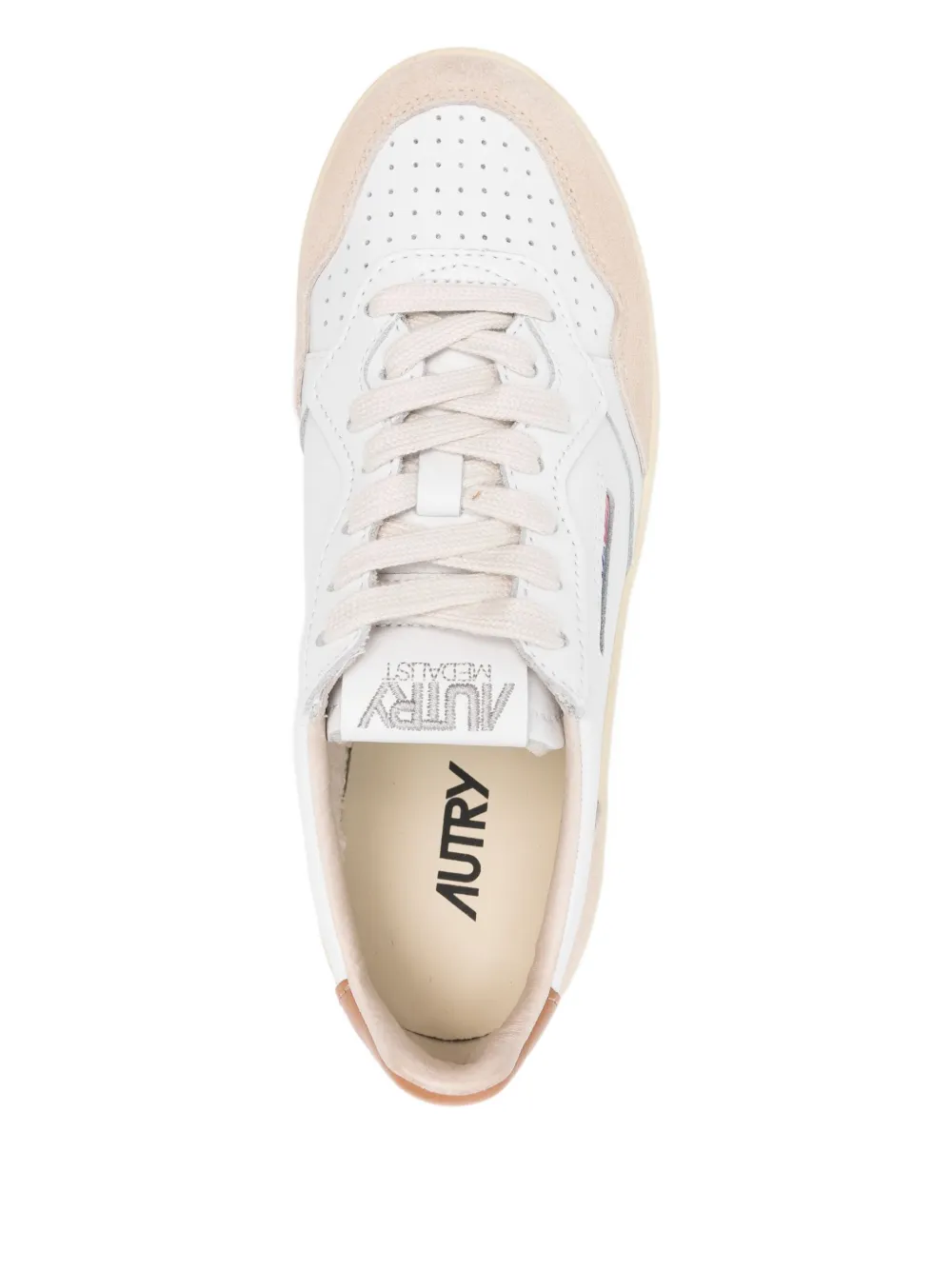 Autry Medalist platform leather sneakers White