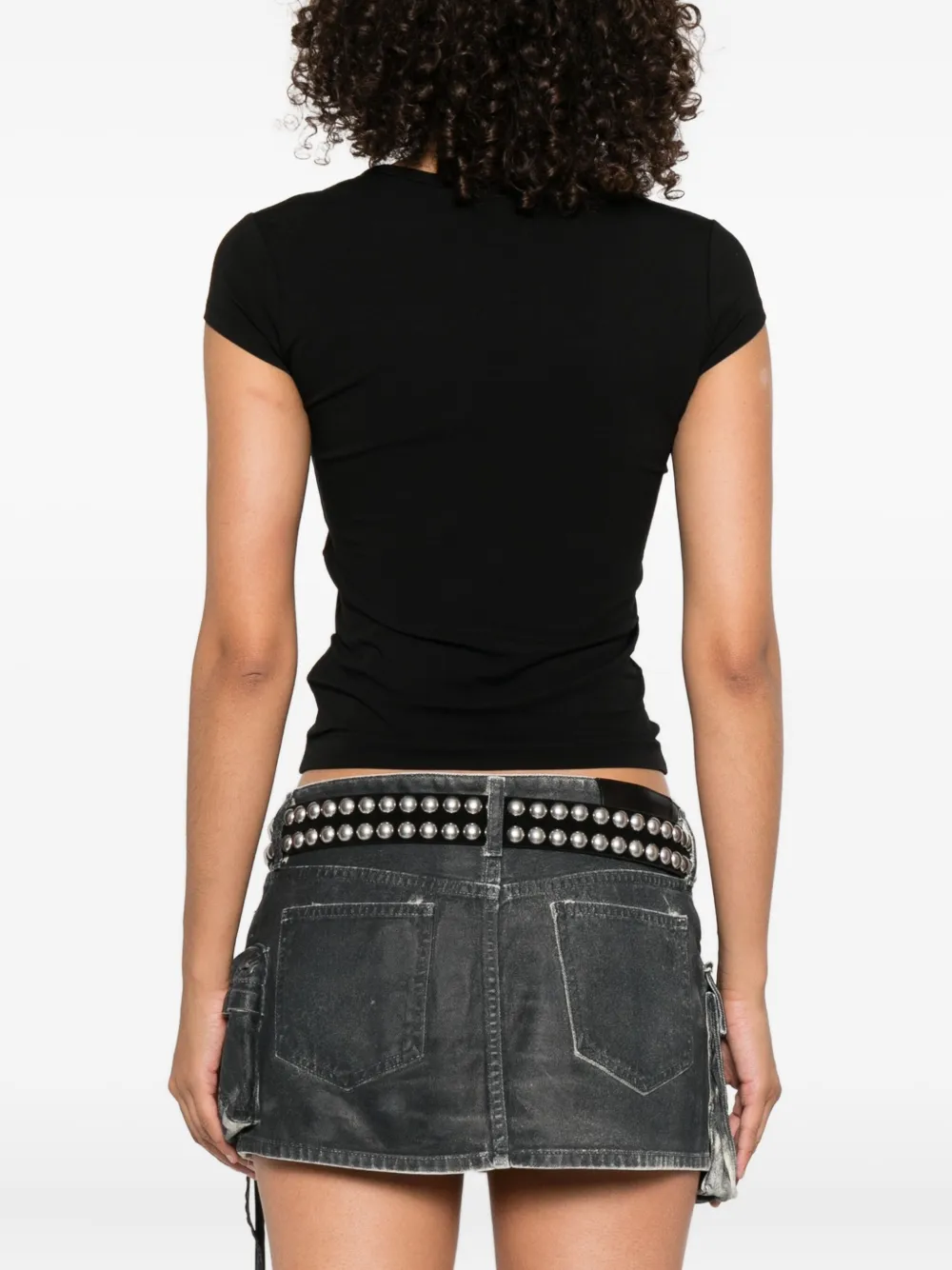 Diesel T-Angie T-shirt met logo Zwart