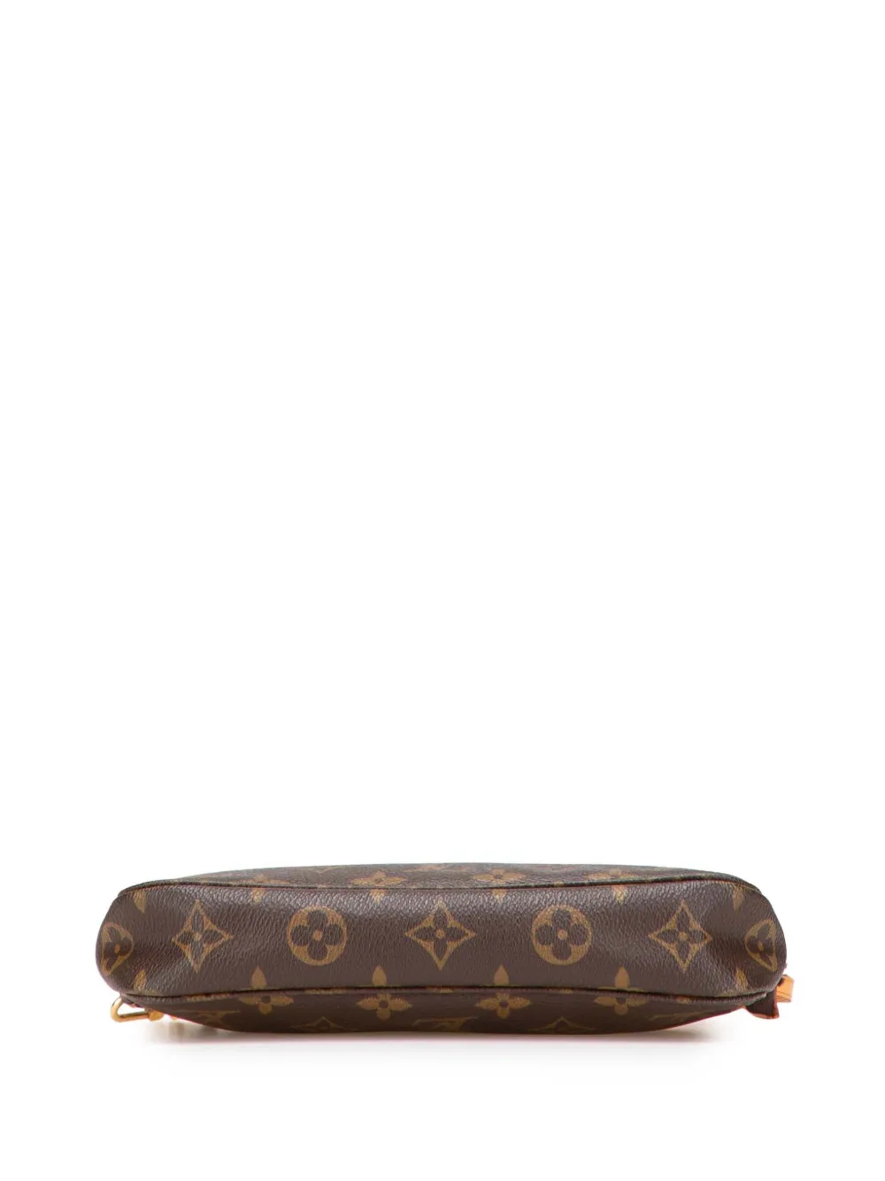 Pre-owned Louis Vuitton 2000 Monogram Pochette Accessoires Shoulder Bag In Brown