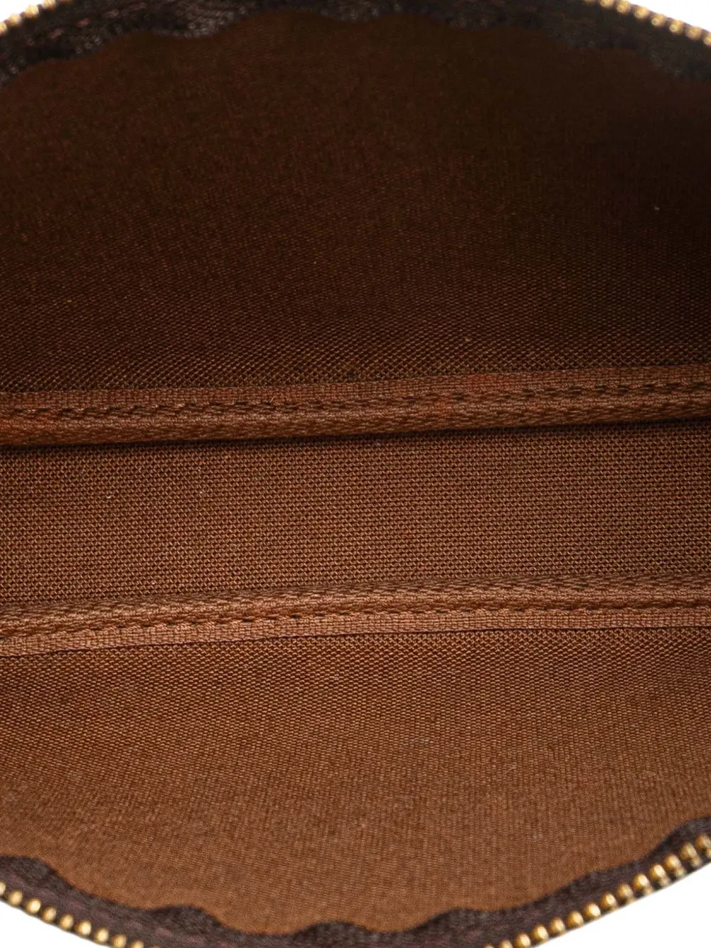 Pre-owned Louis Vuitton 2000 Monogram Pochette Accessoires Shoulder Bag In Brown