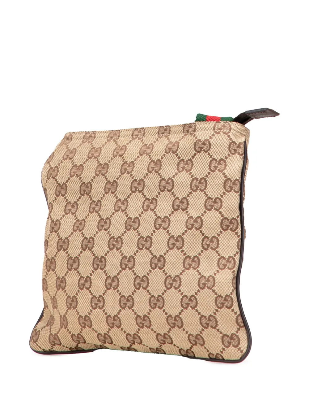 Pre-owned Gucci 2000-2015 Gg Canvas Web Crossbody Bag In Brown