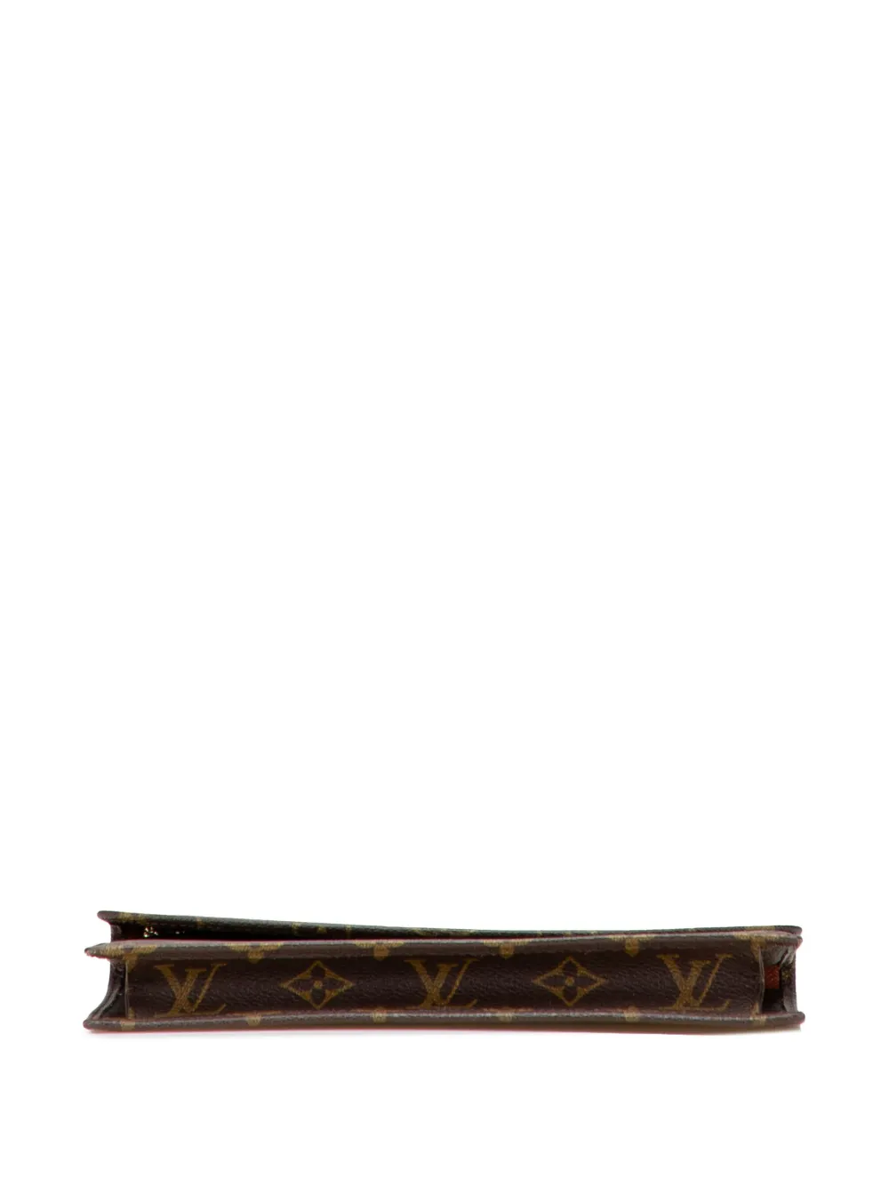 Pre-owned Louis Vuitton 1990 Monogram Pochette Rabat 23 Clutch Bag In Brown