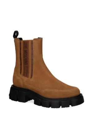 ショートブーツ・ブーティ LOVE MOSCHINO Woman Flat ankle boots Brown JA24043H0LJAW 208 LOVE MOSCHINO Woman Flat ankle boots Brown JA24043H0LJAW 208