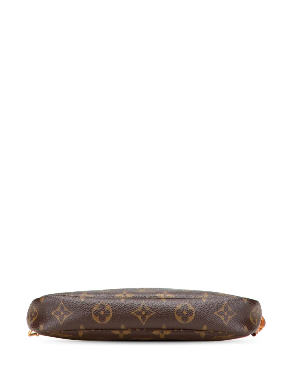 Pre-owned Louis Vuitton 2001 Monogram Pochette Accessoires Shoulder Bag In Brown