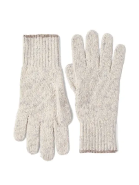 Brunello Cucinelli ribbed-cuff knit gloves