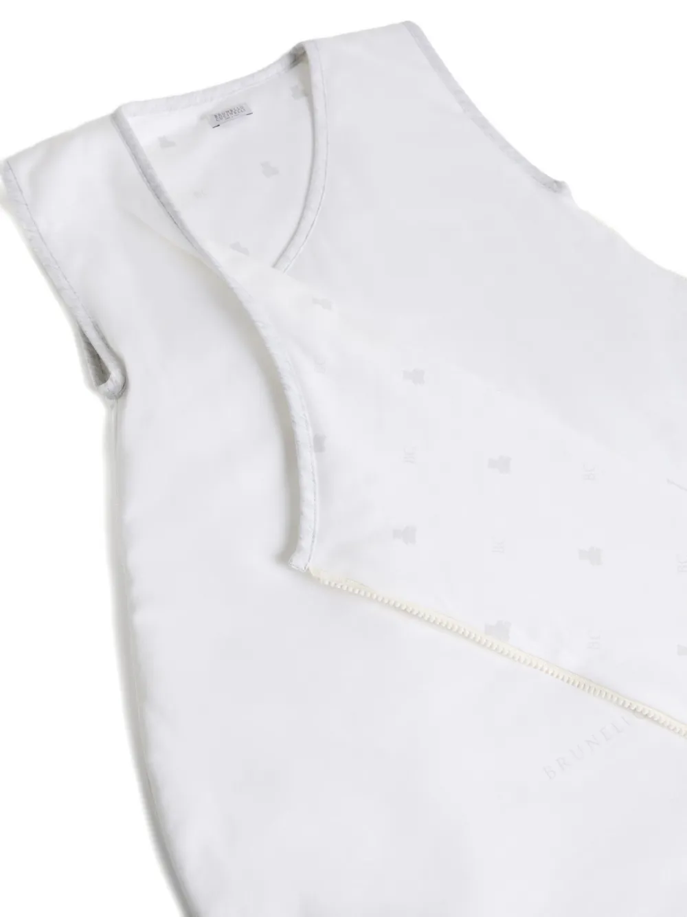 Brunello Cucinelli Kids Slaapzak met geborduurd logo Wit