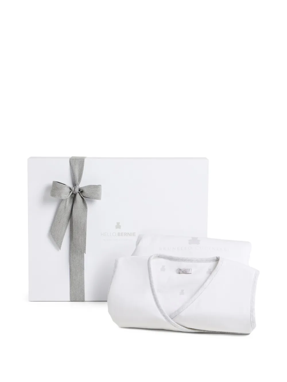 Brunello Cucinelli Kids Slaapzak met geborduurd logo Wit