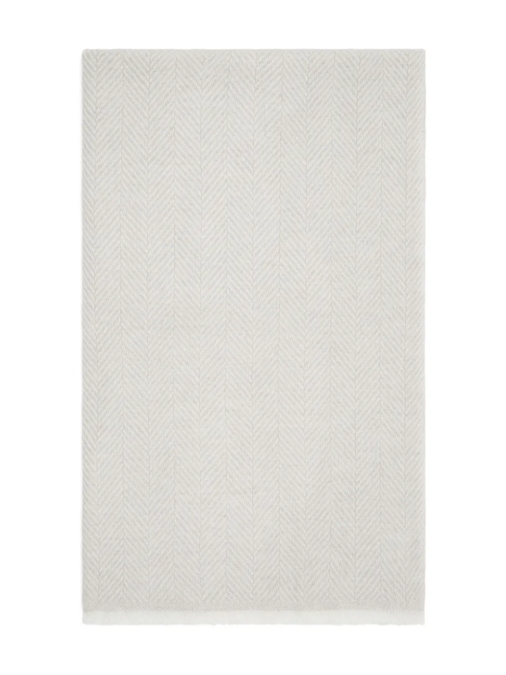 Brunello Cucinelli herringbone-pattern cashmere scarf Beige