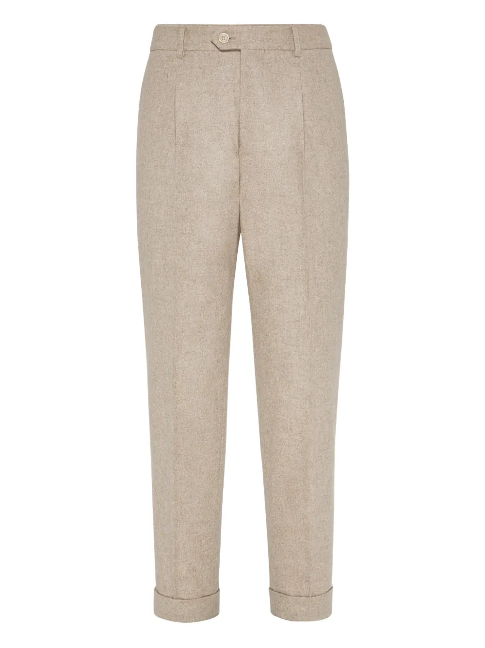 Brunello Cucinelli pleated cuffed trousers | Neutrals | Image 1