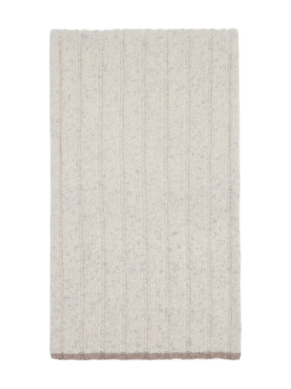 Brunello Cucinelli ribbed cashmere scarf Beige